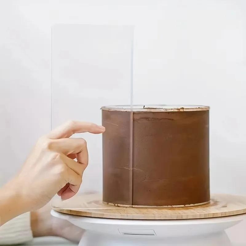 1PC Cake Plastering Transparent Acrylic Board Cake Cream Transparent Scraper Bread Baking Tools Kitchen Accessories