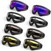 8 Pack Motorcycle Goggles, Ski Goggles Dirt Bike Goggles, Snowboard Goggles for Adult Men Women Youth