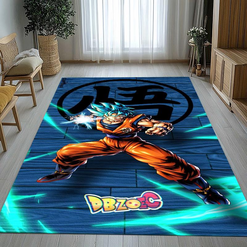 Anime D-Dragon Ball Game Cartoon Living Room Non-Slip Area Rug Soft Carpet for Bedroom Kids Playroom Sofa,Home Decor Doormat