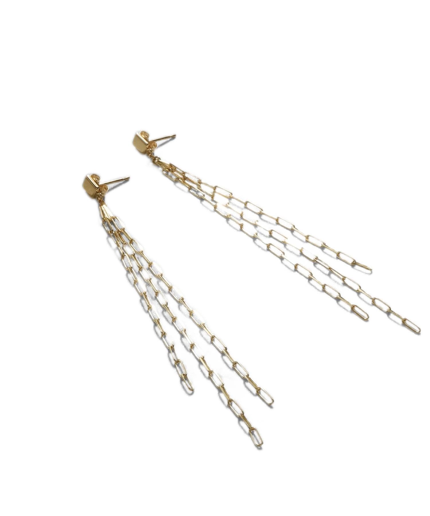 

Сережки K10 Prim Cable Chain Fringe Сережки-гвоздики 40576523 Жовте золото 00 [Kokoshnick] Жіночі (100)