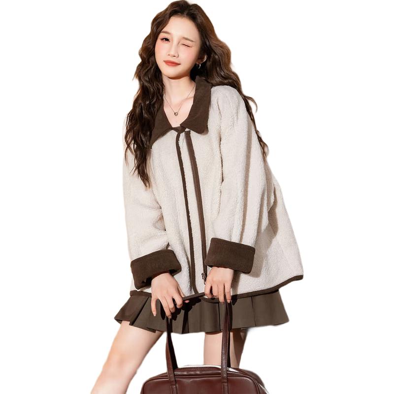 

Женская короткая куртка из искусственной овчины TonLion L