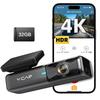VVCAR Dash Camera, 4K Recording, Ultra Small, Equipped with WIFI/GPS, LED Traffic Light, 8