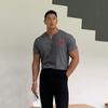 Muscleguys Modna męska koszulka z krótkim rękawem, bawełniana, sportowa, letnia, oddychająca, z półrękawem
