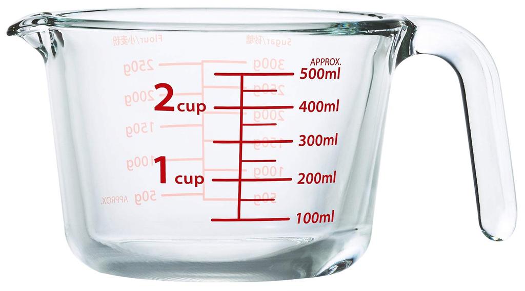 ADERIA Bake Cook Measuring Cup, 650ml [Heat-Resistant Glass/Microwave/Oven Safe] H-3882