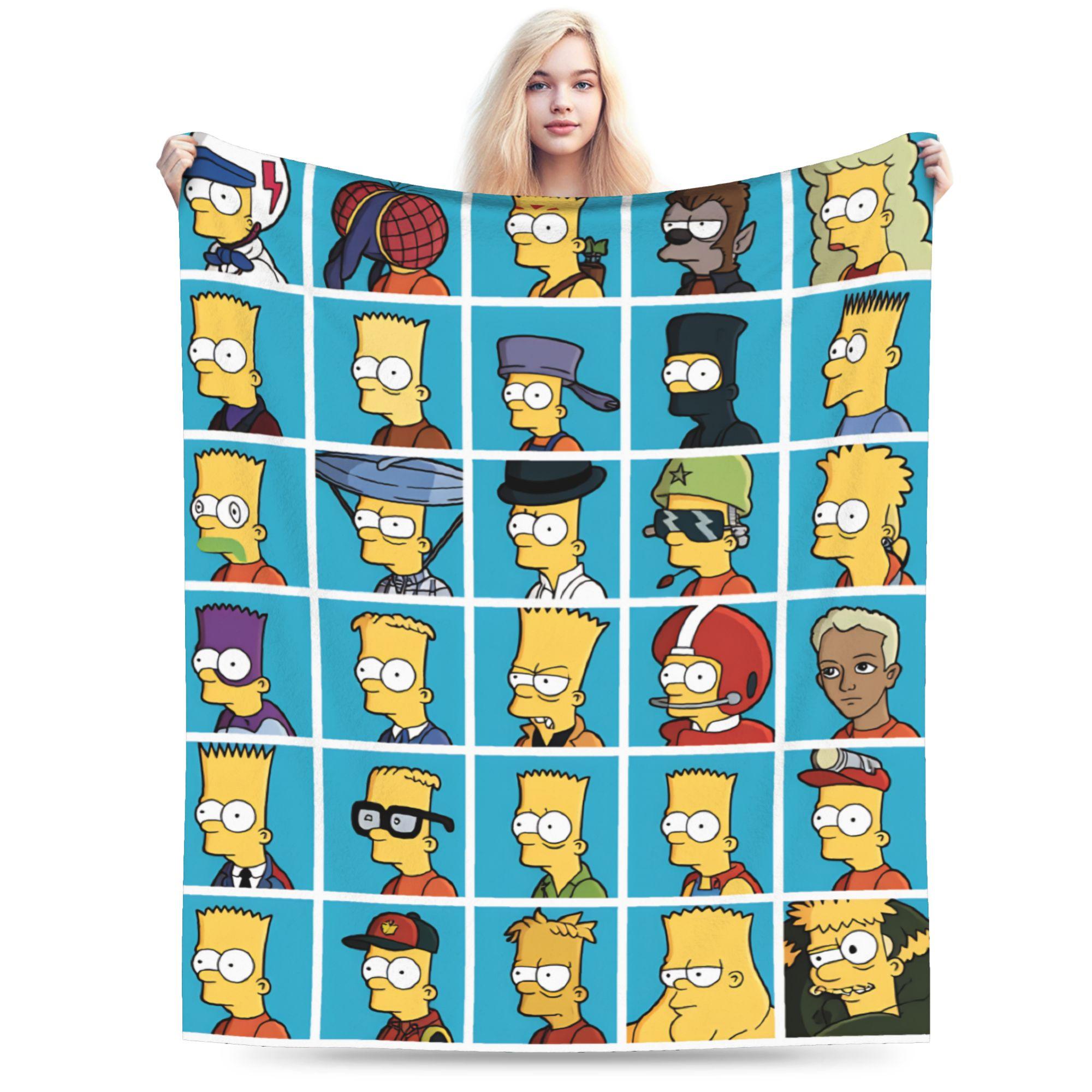 Warm Comfy Throw Blanket Travel Car Lisa S-Simpsons Money Stack Cartoon Blanket Flannel Bedspread For Bedroom Sofa Bed Cover 75x90cm