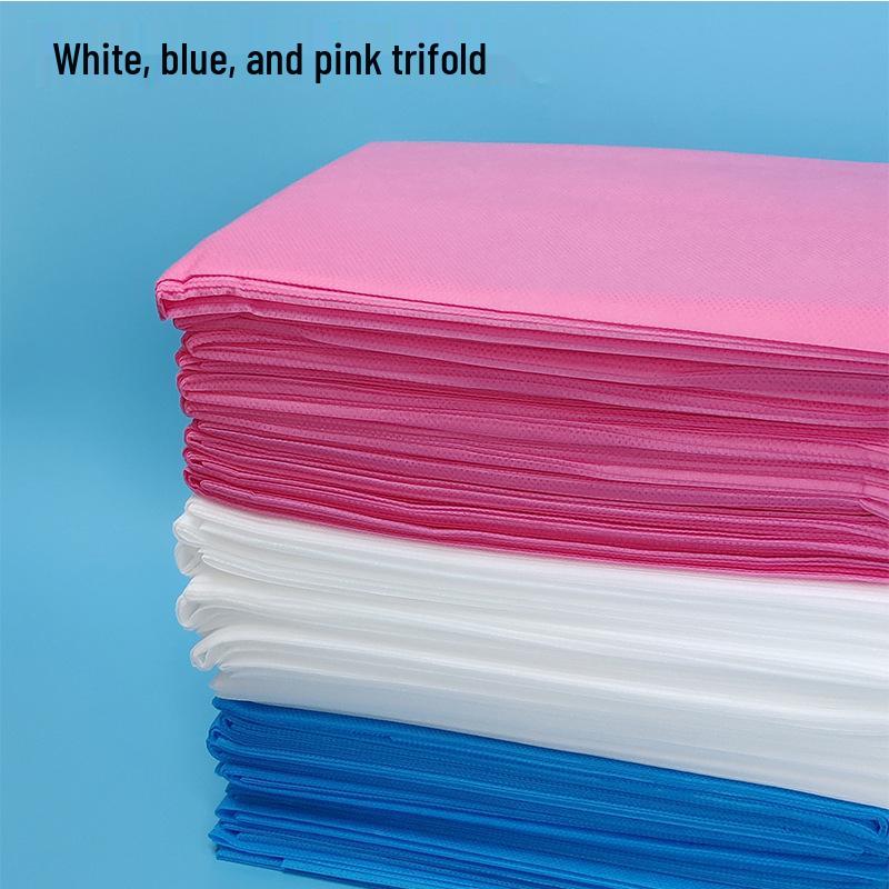 Thickened Non-woven Disposable Bed Sheet – Waterproof & Breathable, White, for Beauty Salon, Massage, or Foot Bath.