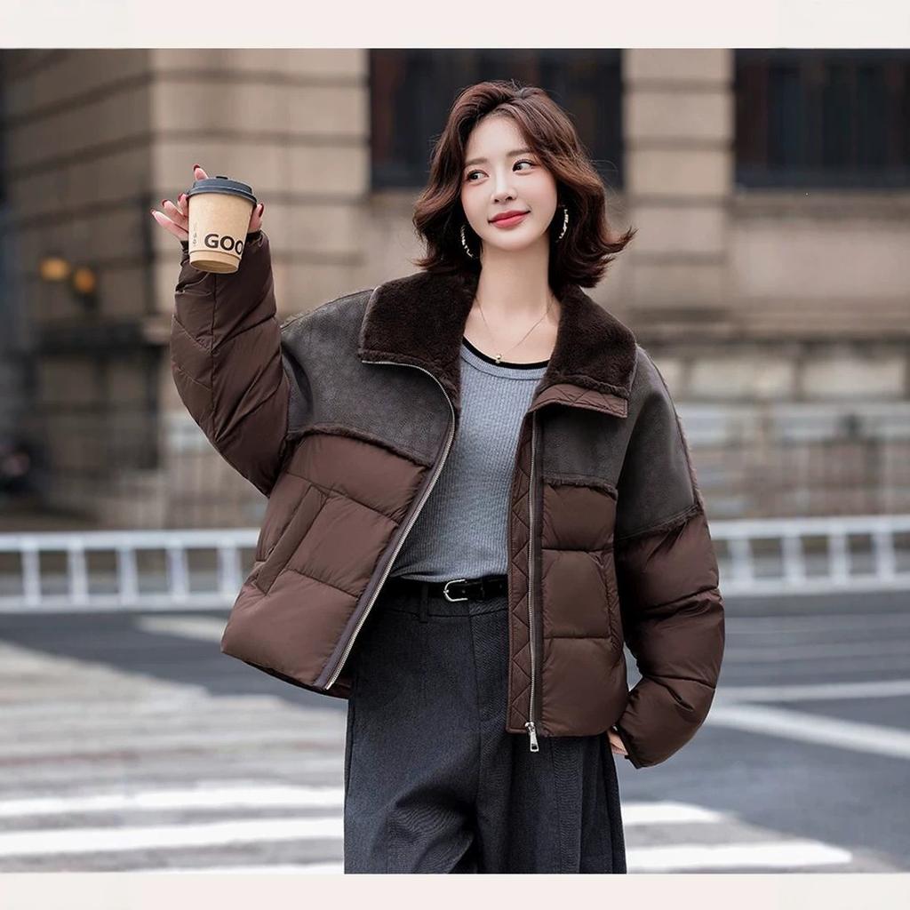 Fashion versatile down cotton clothes women's short winter new warm loose thickened popular cotton coat tide