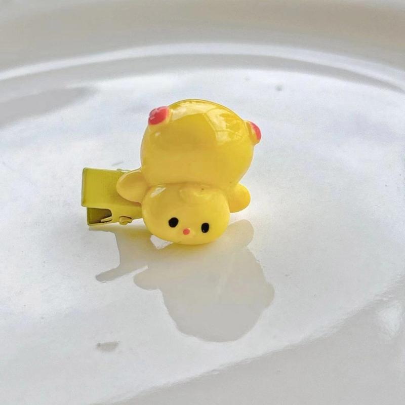 Princess Hair Clip 3D Chicken Hairpin Lovely Chick Hair Catch Barrettes Strong Hold Hairpin for Girls