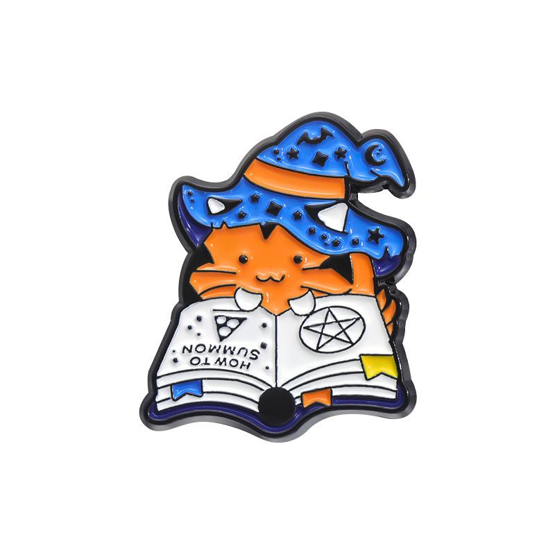 Cat Playful Cartoon Brooch Stylish Alloy Pin For Fun And Creative Outfit Accessories