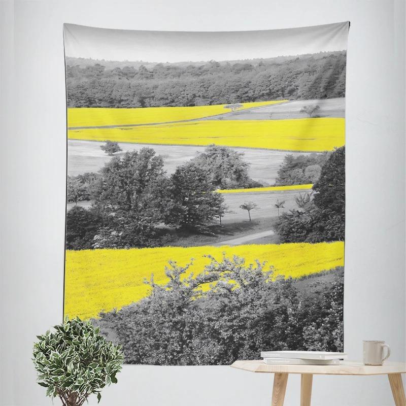 Gray and White Tone Creative Decorative Tapestry Home Wall Decoration Office Living Room Tapestry