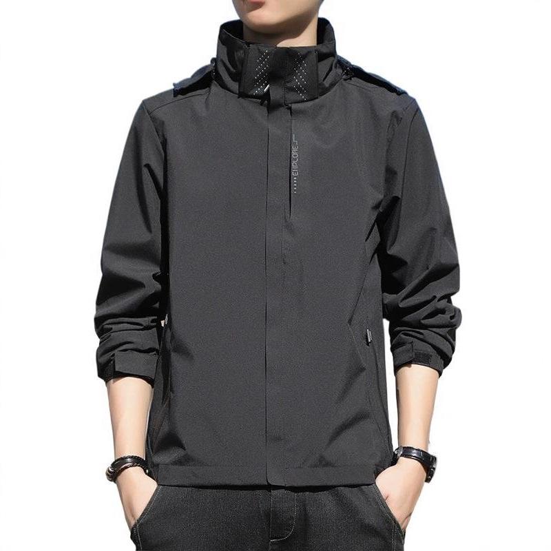 Spring and autumn coat men's 2025 new slim-fitting thin jacket lapel Korean version trendy casual jacket l