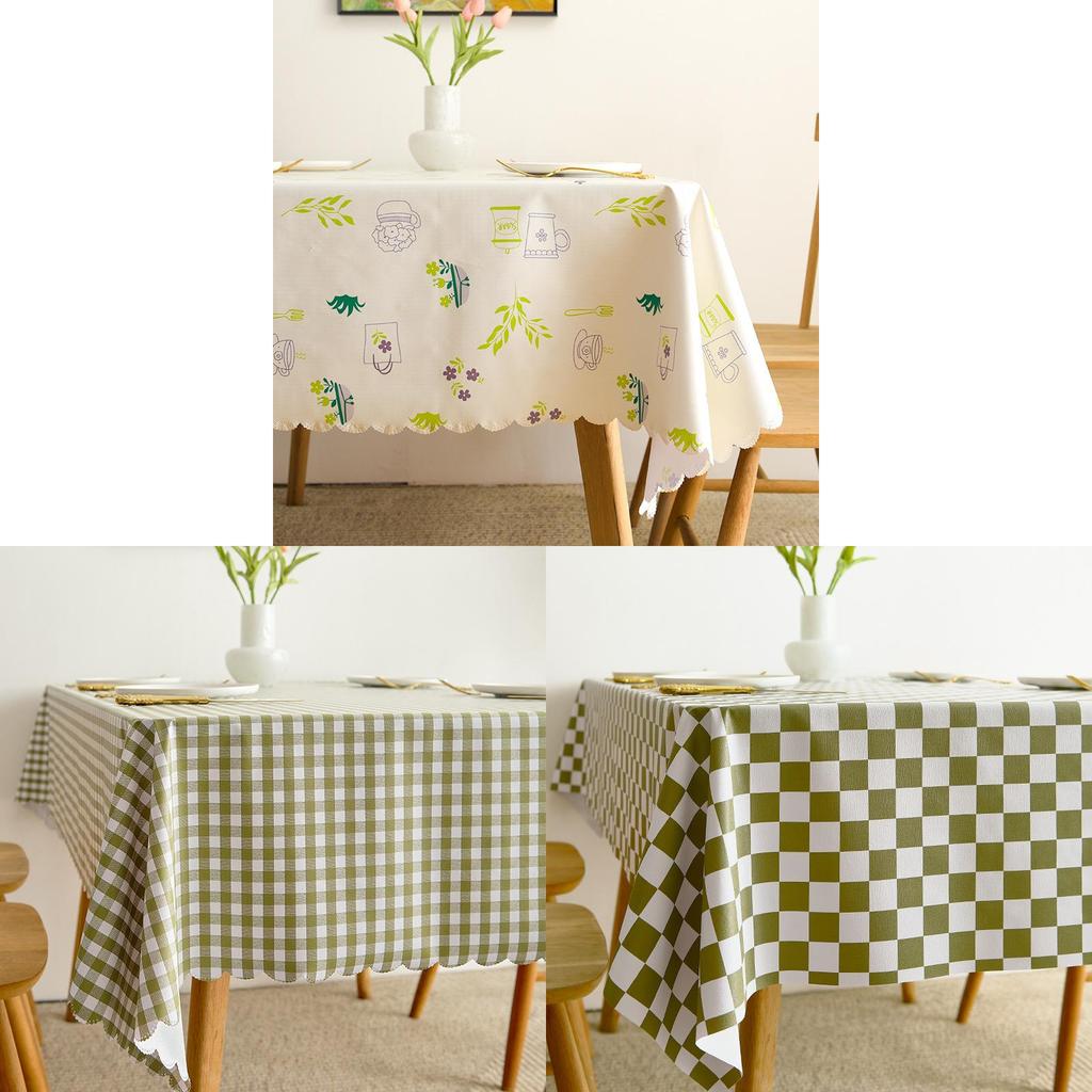 Moderne minimalistische rechteckige PVC-Tischdecke mit wasser- und ölabweisender Oberfläche für den Esstisch zu Hause