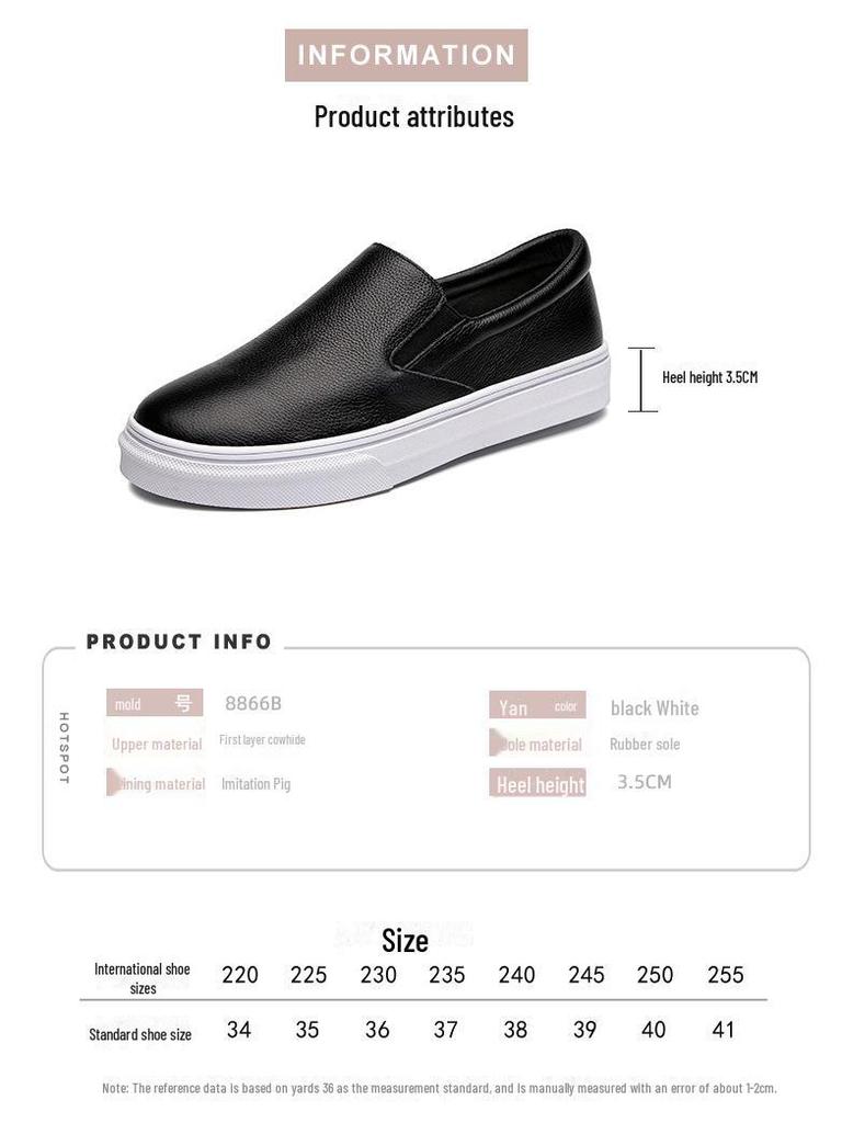 Dámské podzimní mokasíny z hovězí kůže s měkkou podrážkou - Lehké, prodyšné, ležérní, boty odolné proti opotřebení