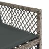 Vidaxl 7-Cz. Garden Furniture Set With Cushions, Grey, PE Rattan