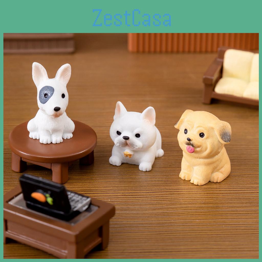 Adorable Mini Resin Dog Figurines For Desktop Or Car Decoration Blind Box