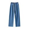Jean droit grande taille pour femmes printemps et été, pantalon fin à jambes larges