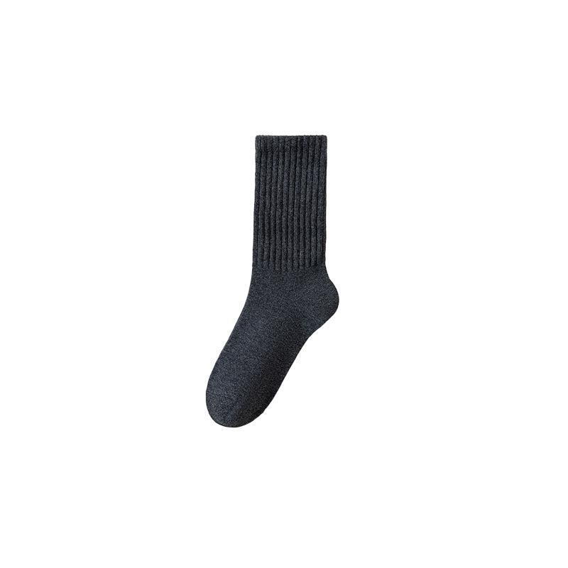 Female Autumn and Winter Cotton Pure Color Leisure Comfortable All Kinds of Anti Bacterial Deodorant Tube Socks