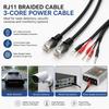 Braided Detector Hardwire Kit RJ11 Connector Detector Tap Cord  Car Accessories