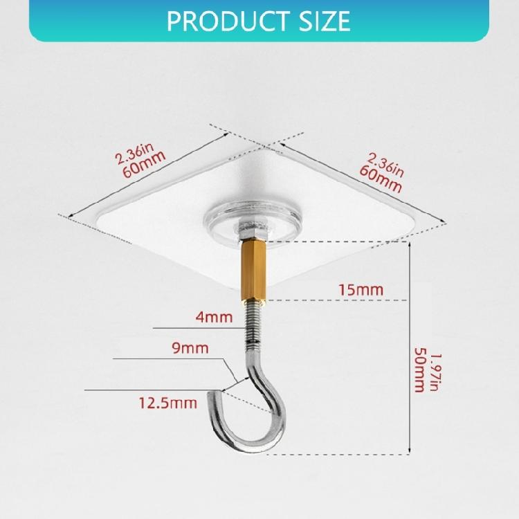 Plant Hanger Removable Strong Adhesive Ceiling Hooks Multipurpose Hanging Solution For Curtains Lights Decoration