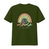 Mama Of An Angel Pastel Rainbow Baby Loss Memorial Print Casual T Shirt Vintage Washed Graphic Fashion Slightly Soft