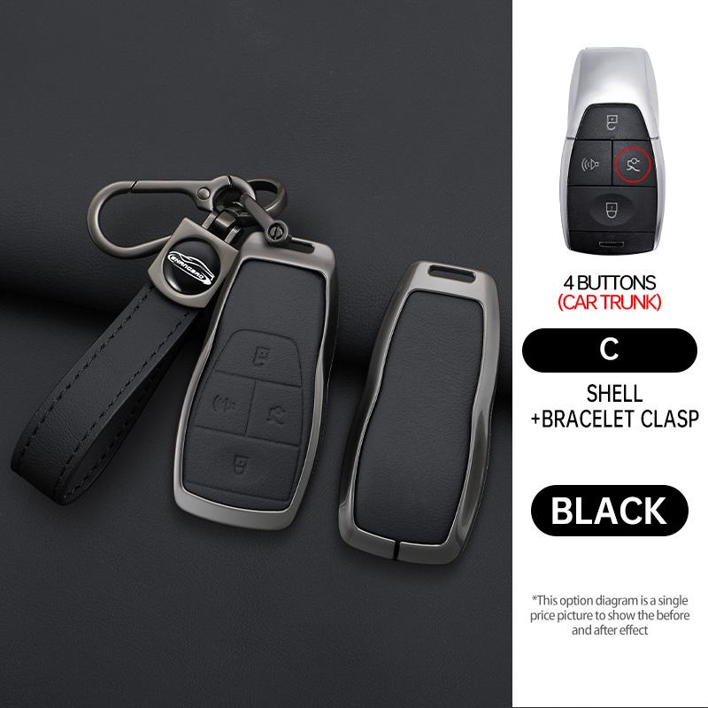 Suede Car Key Case Cover For Baic Beijing X7 Bj40 Senova D50 D70 X55 X65 Eu5 Eu7 Car Key Protector Keychain Accessories