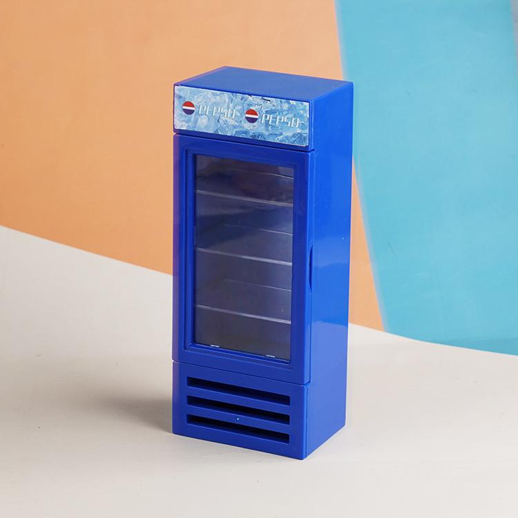 Cute Simulation Mini Refrigerator Freezer Doll House 1:12 Kitchen Miniature Ornament Children'S Play House Toys