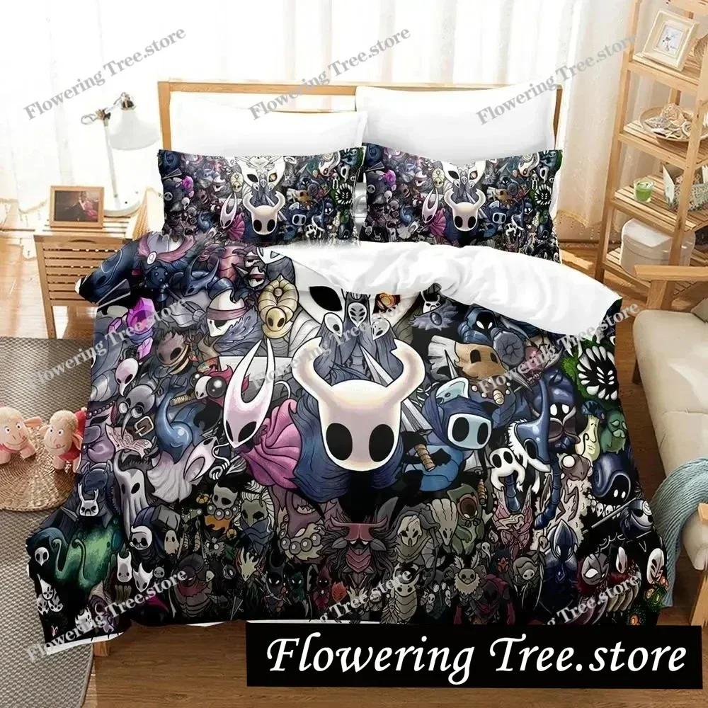 3D Print Hollow Knight Game Bedding Set Duvet Cover Bed Set Quilt Cover Pillowcase Comforter King Queen Size Boys Adult Bedding0