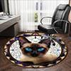 Siamese Cat Stained Glass Design Fashion Rug Nonslip Carpet Floor Mat Office Chair Mat Design For Office Decor Home Living Room Bedroom Giftt51