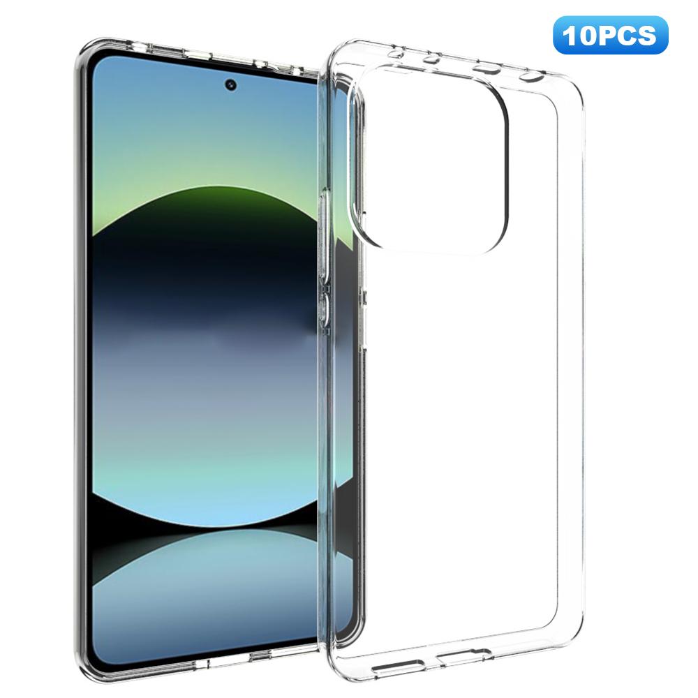 10Pcs/Pack For Xiaomi Redmi Note 14 4G (164.84mm) Case Watermark Free TPU Protective Clear Phone Cover