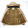 Men's Plus Size Hooded Winter Cotton Jacket with Fur Collar
