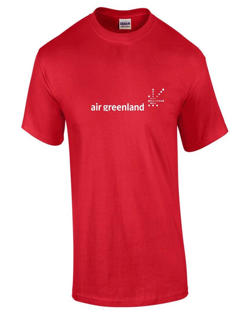 Air Greenland White Retro Logo Greenlandic Airline Red Cotton T-Shirt M