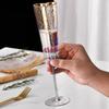 Fashion Golden Rimmed Heart Shaped Glass Goblet Durable Wine Drinking Glass For Home Party Club
