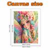 DIY Beautiful Fairy Flower Pearl Diamond Art Kits Without Frame 30x40cm Gem Art Diamond Painting Kits for Adults/Beginners Gift Idea Home Wall Decor