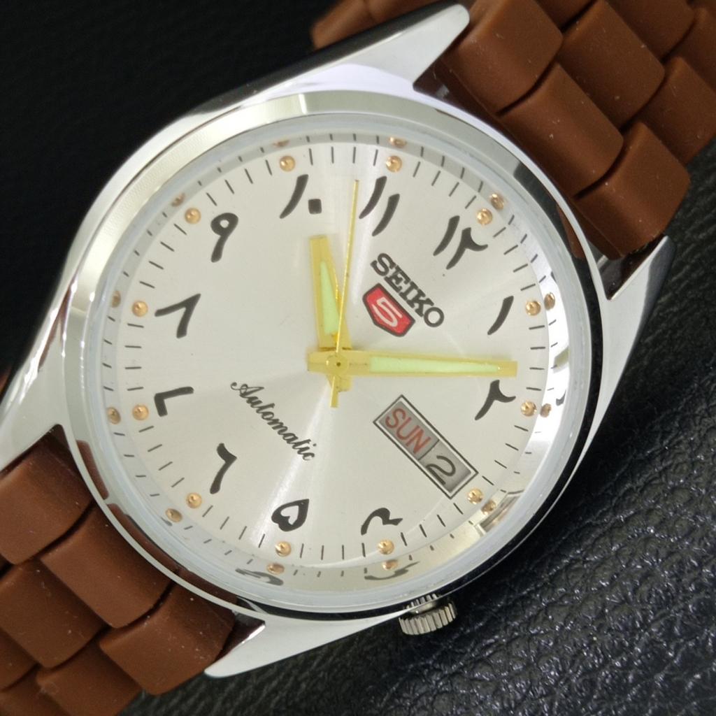 

ВІДРЕМОНТОВАНИЙ ЧОЛОВІЧИЙ ЧОЛОВІЧИЙ ГОДИННИК SEIKO 5 АВТОМАТИЧНИЙ З СРІБНИМ ЦІФЕРЛАБОМ a435149-2 R122-a435149