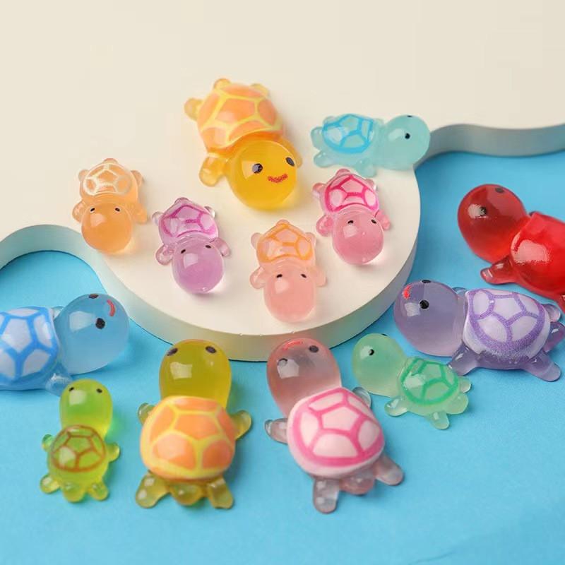 Luminescent Turtle Box For Storing Toys Home Decor, Resin Craft Turtle Figurines That Glow Storage Ornament