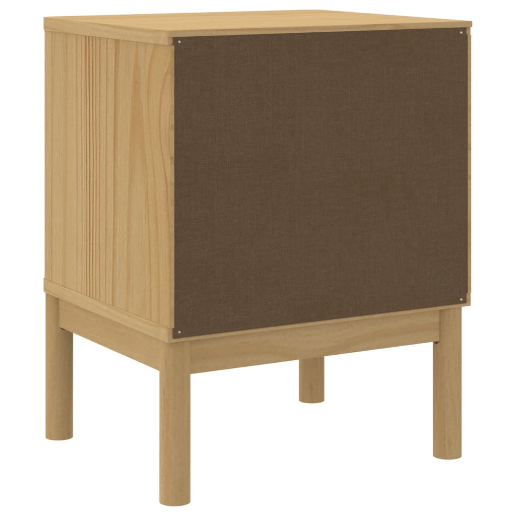 Nightstand Wax Brown 45 x 39 x 57 cm Solid Pine Wood