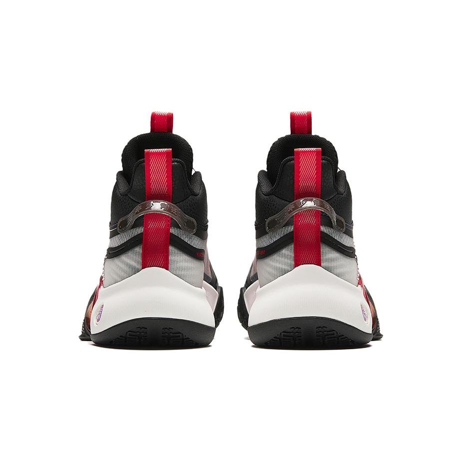 Anta Kids Fabric Non-Slip Shock Absorbing Wear-Resistant Mid-Top Basketball Shoes Kids basketball shoes Black 312411109-7