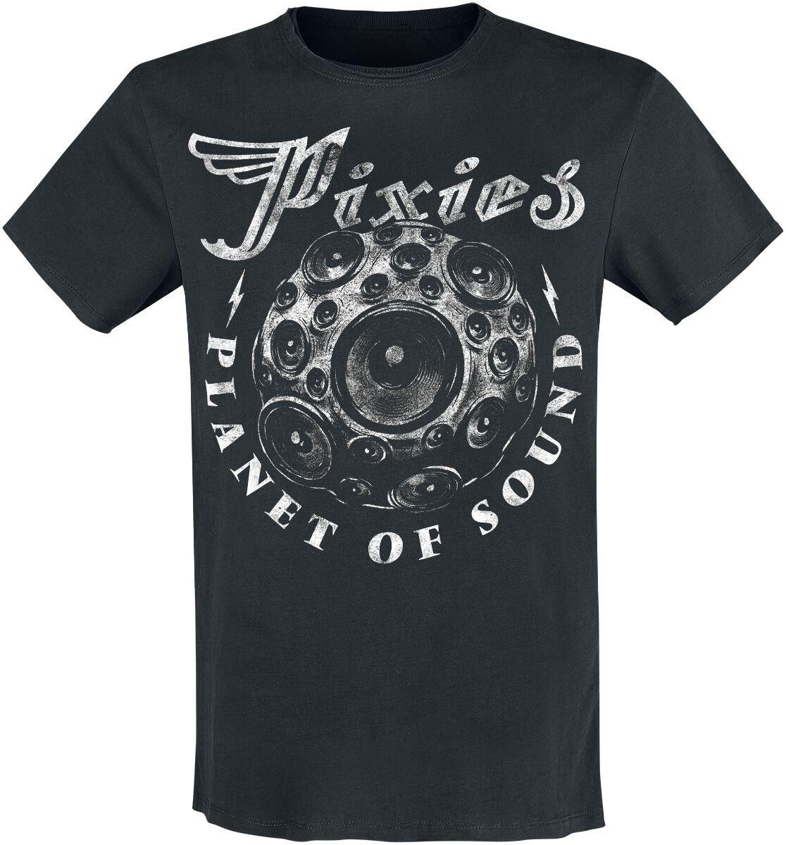 Pixies Planet of Sound Speaker Globe Print Cotton TShirt Alternative Rock Streetwear Unisex Crew Neck Short Sleeve Tee M