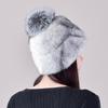 New Cute Fashion Hat, Fox Fur Ball Real Fur Whole Mink Soft Mink Hat