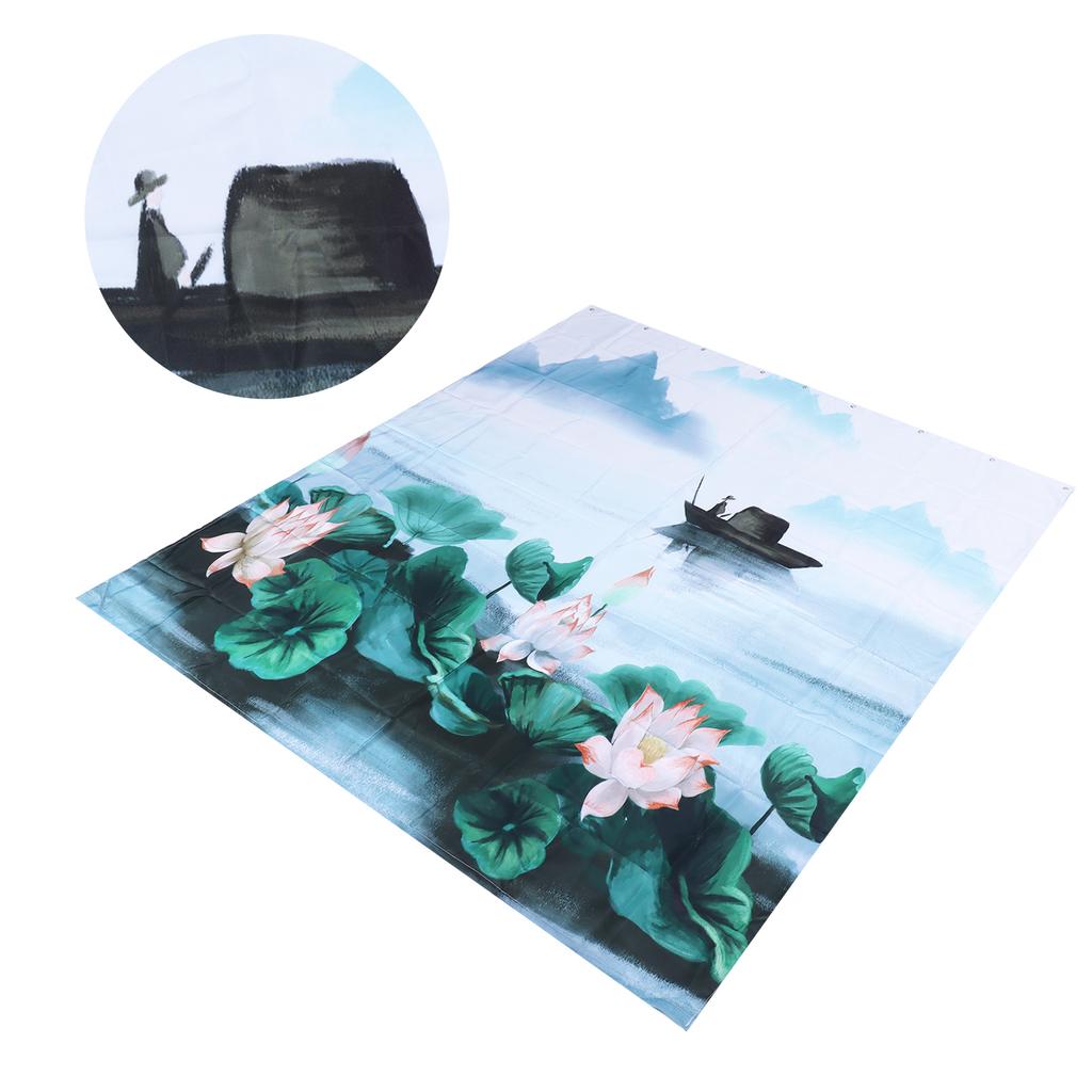 Blackout Curtains Waterproof Flower Pattern Shower Curtain Window Panels for Bedroom Living Room Study HotelL