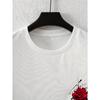 Tailles européennes T-shirt Homme Imprimé Rose Rouge - Coupe Ample Manches Courtes Top d'Été en Tissu Respirant - Extensible