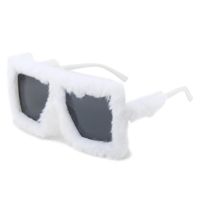 Pipi Kid Disco Furry Plush Sunglasses: Square Glasses, Christmas Mirror Decoration