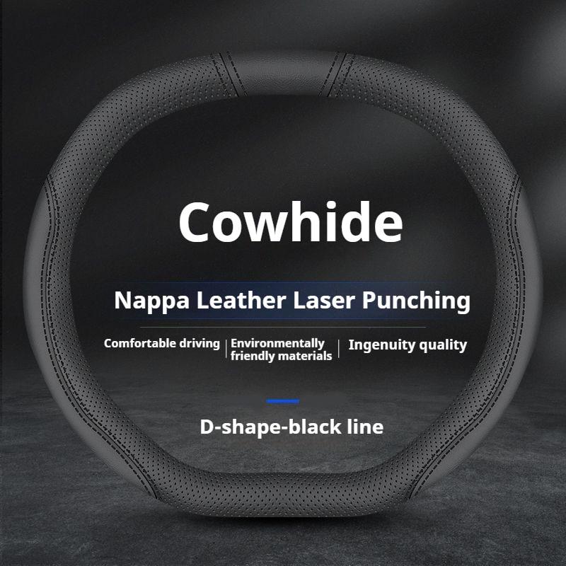 YJTHM1 Leather Car Steering Wheel Cover for Citroen C4X C5X C3 C5 Aircross e-Berlingo C4 Cactus C4 Picasso DS3Auto Interior Accessories