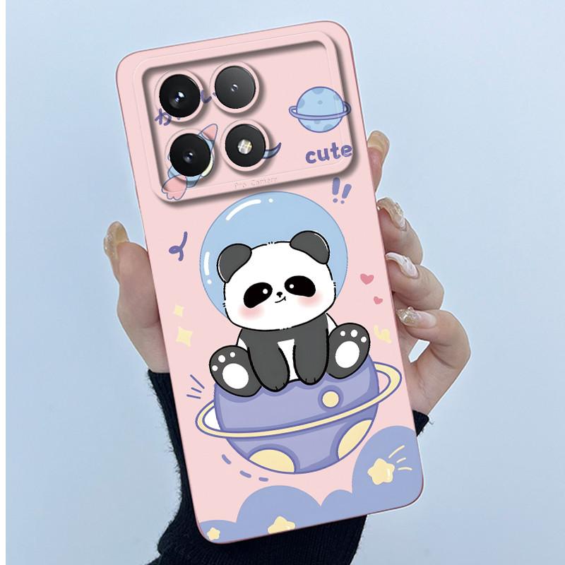 For Xiaomi Poco X6 Pro 5G Case Poco X6Pro Back Cover Fashion Simplicity Floral Soft Liquid Silicone Shell For PocoX6 Pro Fundas