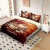 3pcs Autumn Harvest Pumpkin Thanksgiving Printed Chipless Bedding Set Multi Size Bedding Decoration for Bedroom and Dormitory
