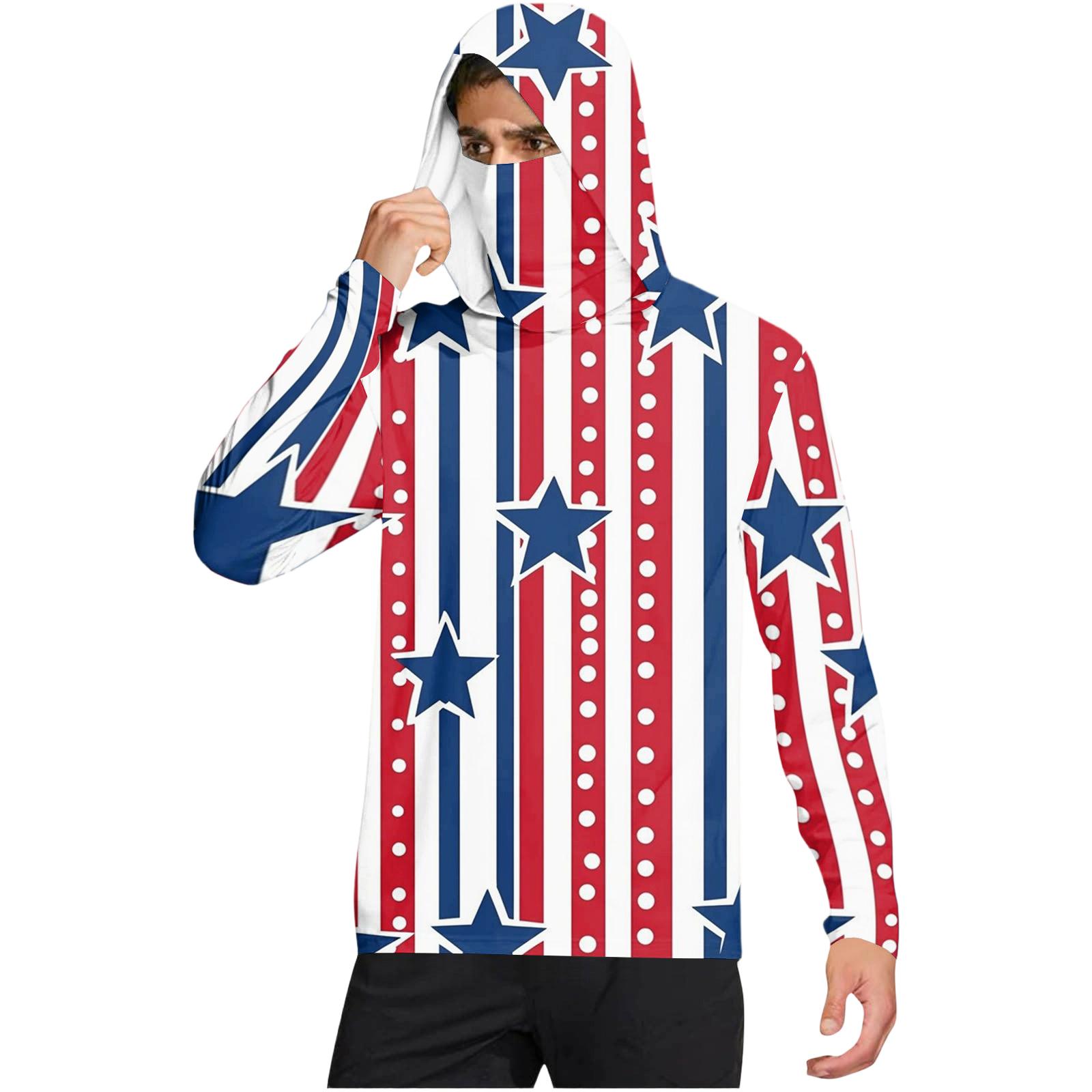 

Men s Casual Hooded Long Sleeve Sunscreen Top M