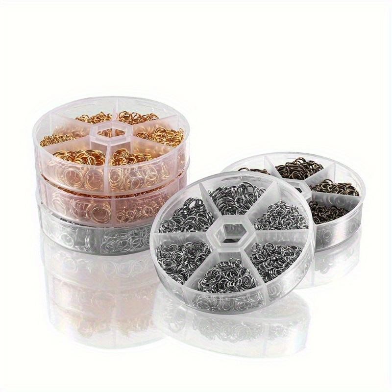 970Pcs Jewelry Earring Accessories 4/5/6/7/8/10mm Single Loop Hanging Ring Jump Ring Iron Ring Ornament Open Ring Round Ring Earring Chain Material