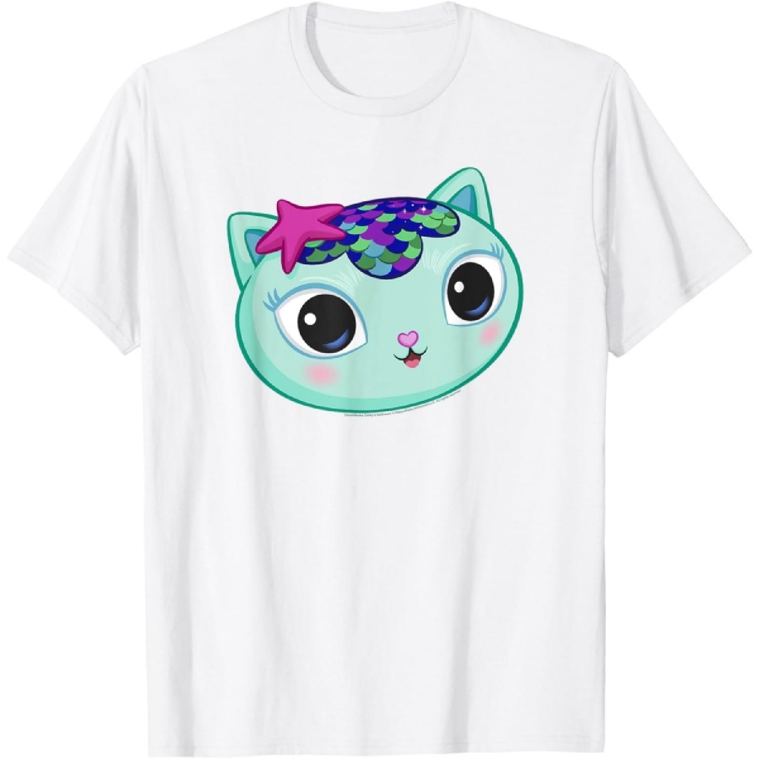 Gabby s Dollhouse Mercat Big Face T-Shirt XXXXXL белый