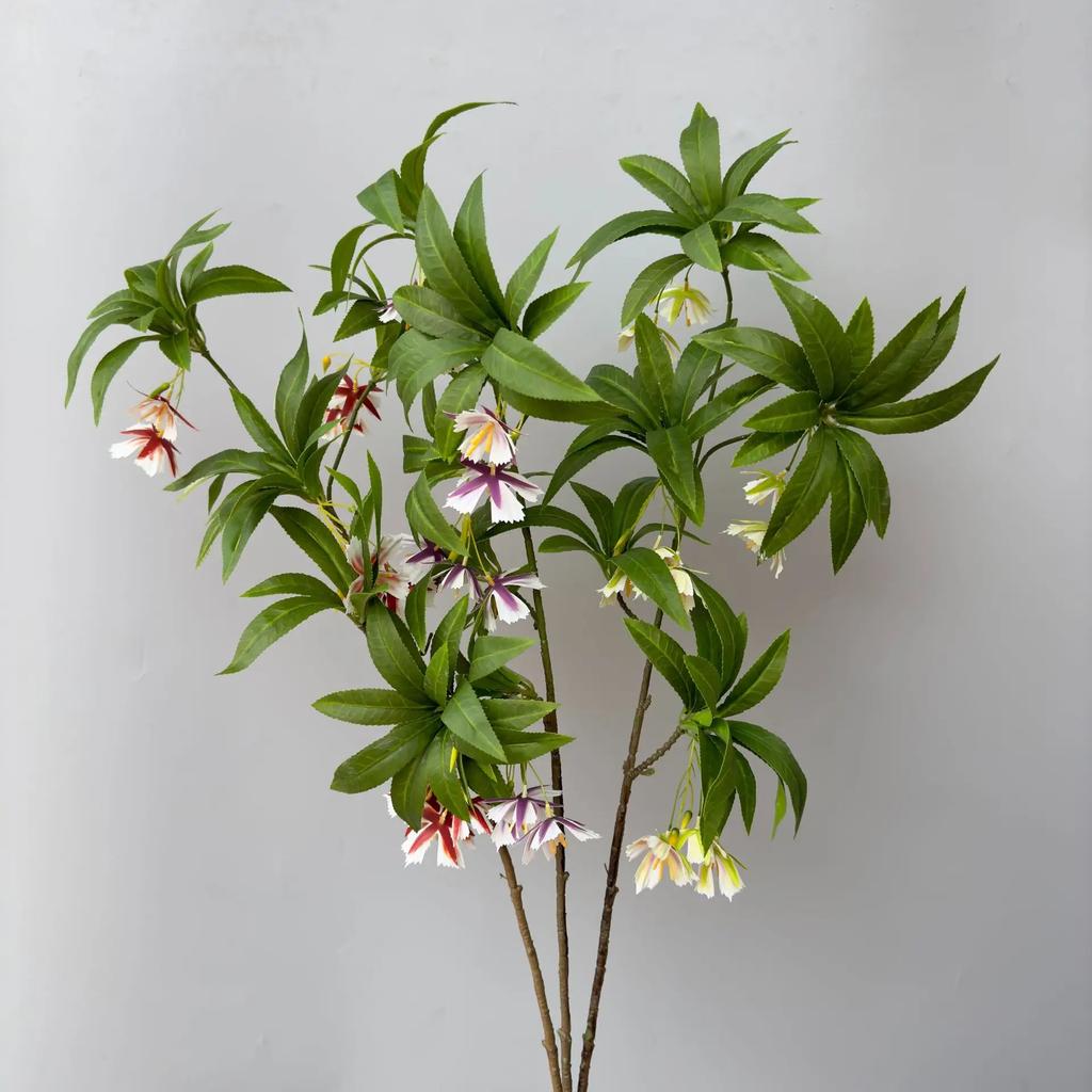 4Pcs Fake Green Plants of Banyan Leaves Home Decoration Artificial Plants Garden Wedding Landscape Background Flower Arrangement