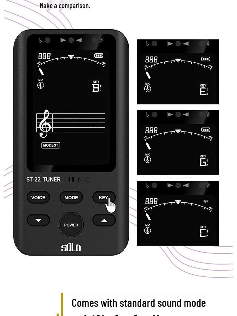 Tuner for Violin, Guitar, Erhu, Saxophone, Wind Instruments & Pitch Pipe Calibrator - Musical Accessories